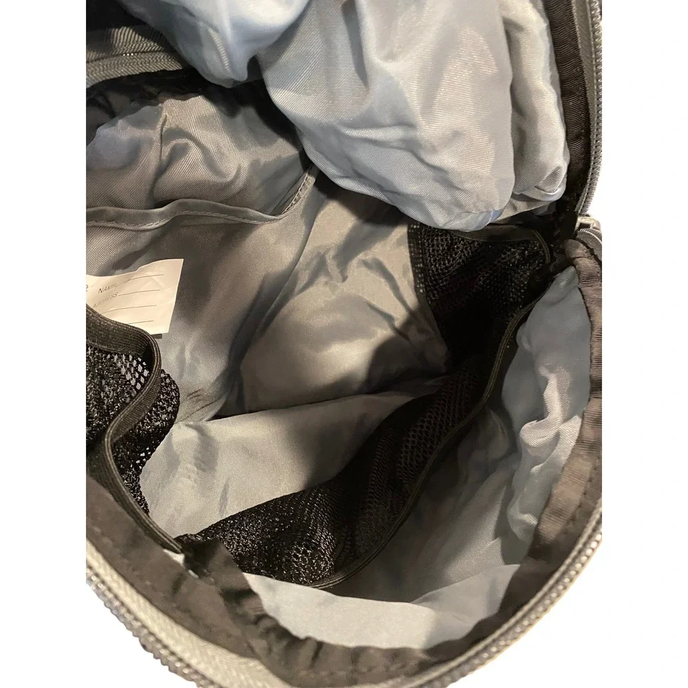 LL Bean Navy Blue Gray‎ Duffle Bag Travel Gym Weekender Carry On Insulated EUC
